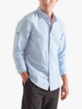 Superdry Stripe Organic Cotton Long Sleeve Shirt, Blue Bonnet Stripe