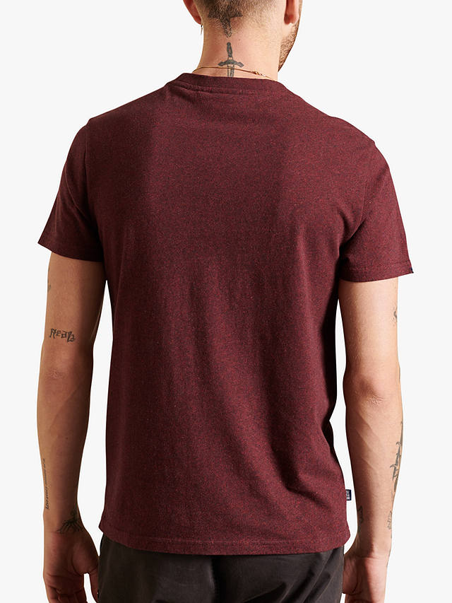 Superdry Organic Cotton Vintage Logo Slim Fit T-Shirt, Deepest Burgundy