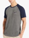 Superdry Organic Cotton Baseball T-Shirt, Black Grit