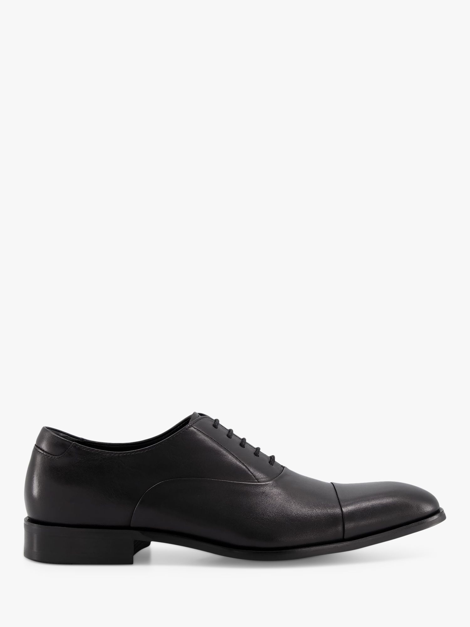 Dune Secrecy Leather Derby Shoes, Black, 7