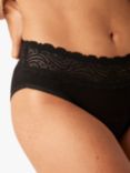 Modibodi Sensual High Waist Bikini Moderate to Heavy Absorbency Knickers, Black