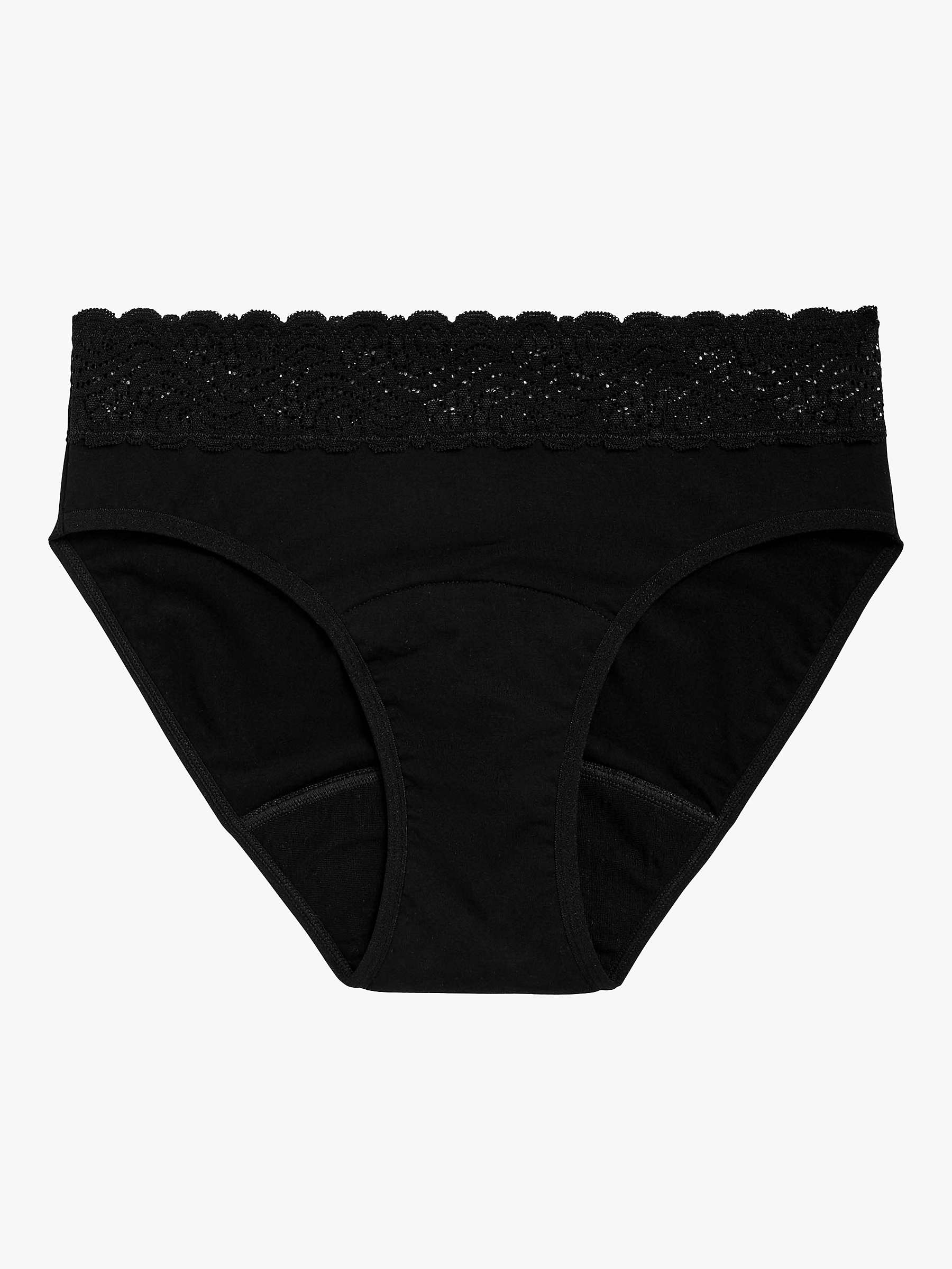 Buy Modibodi Sensual High Waist Bikini Moderate to Heavy Absorbency Knickers, Black Online at johnlewis.com