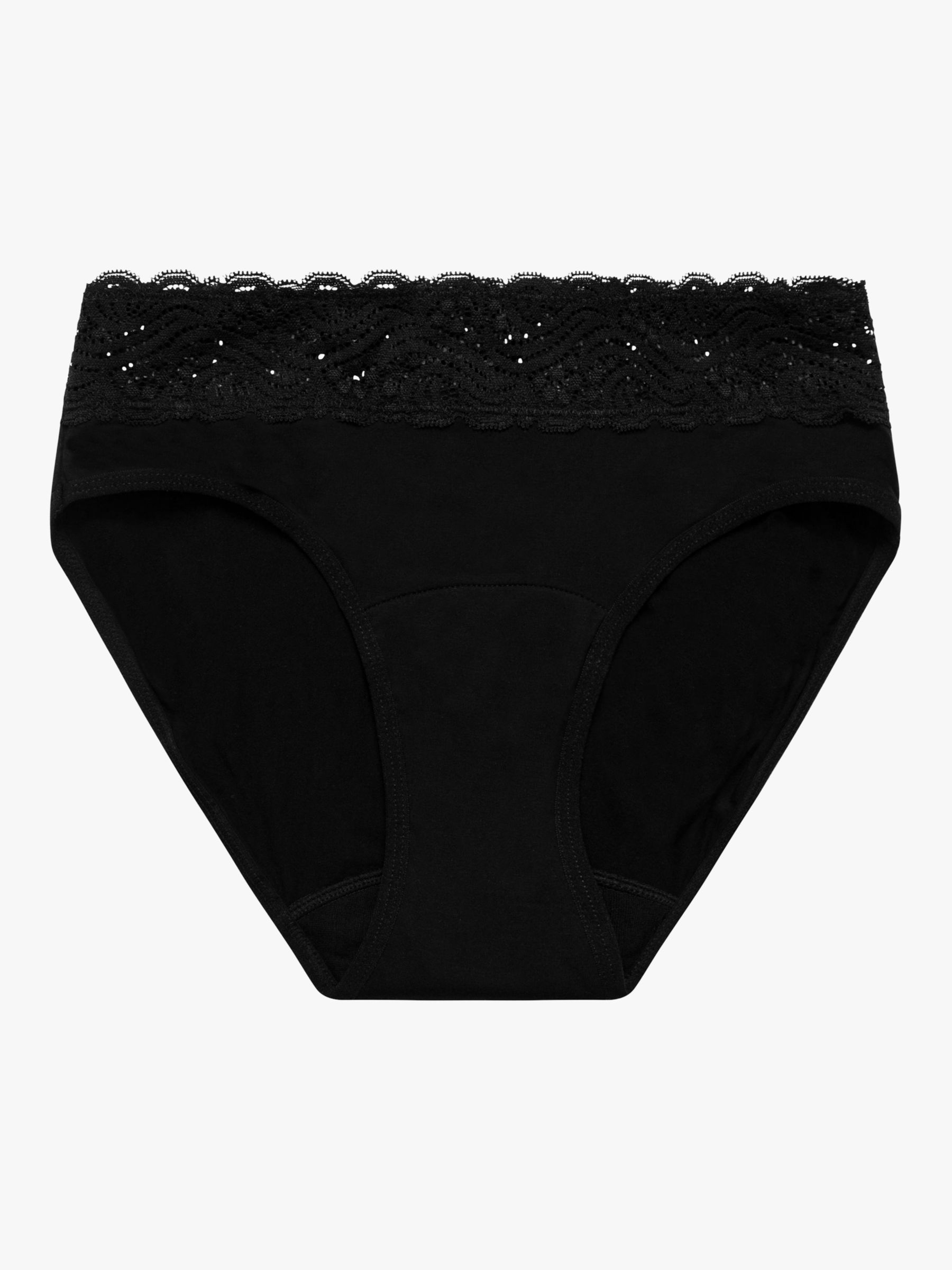 Modibodi Sensual High Waist Bikini Light to Moderate Absorbency Knickers, Black, 8