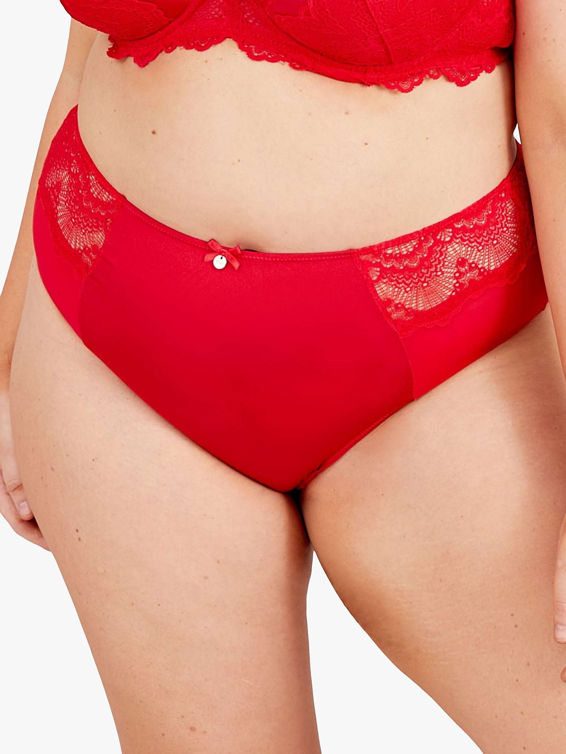 Buy Oola Lingerie Fan Lace High Waist Knickers Online at johnlewis.com