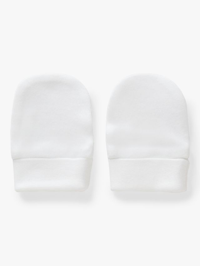 John Lewis Baby Mittens Pack of 2 White