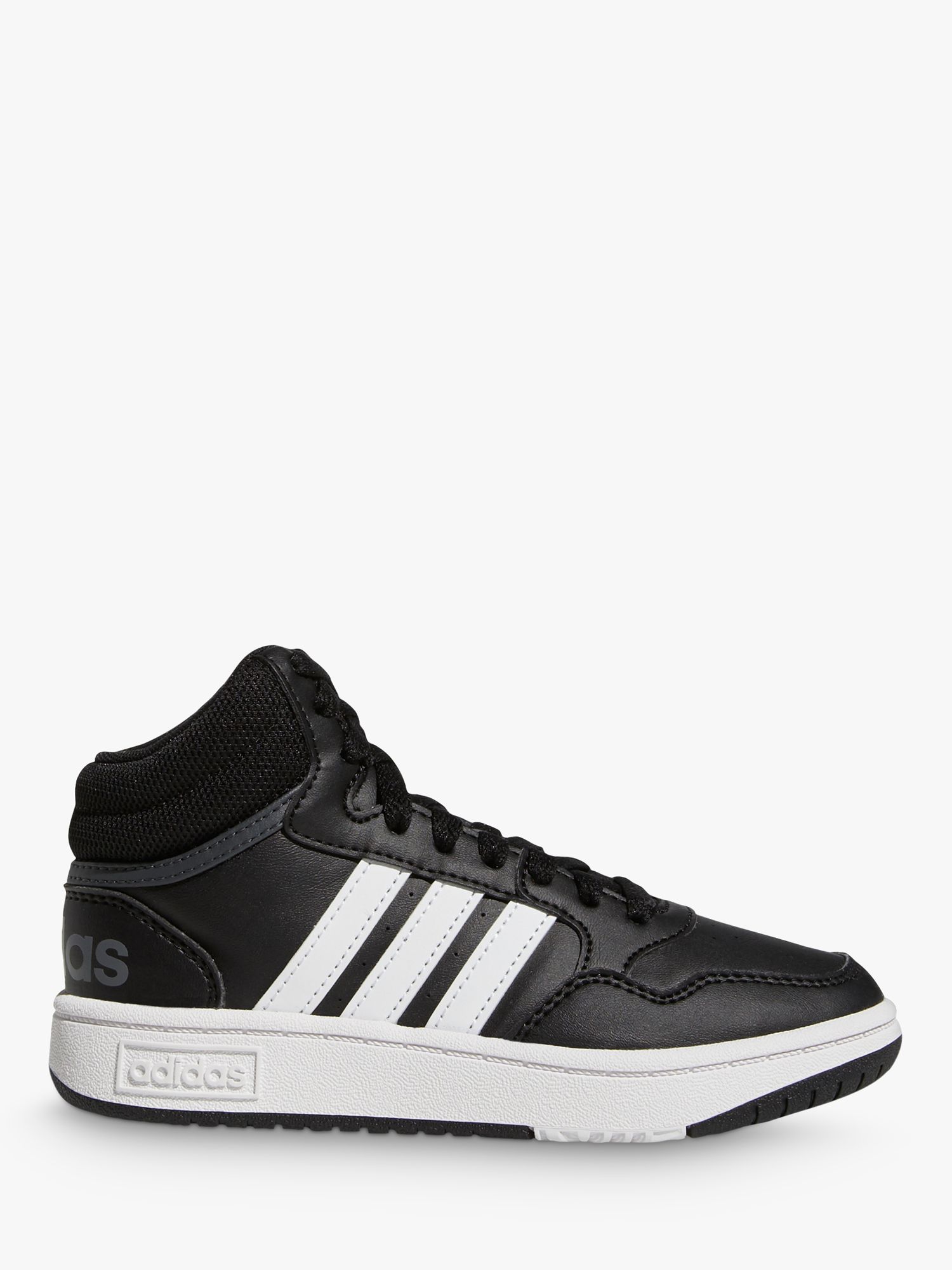 adidas Kids' Hoops Mid Trainers, Core Black/Cloud White/Grey Six at ...