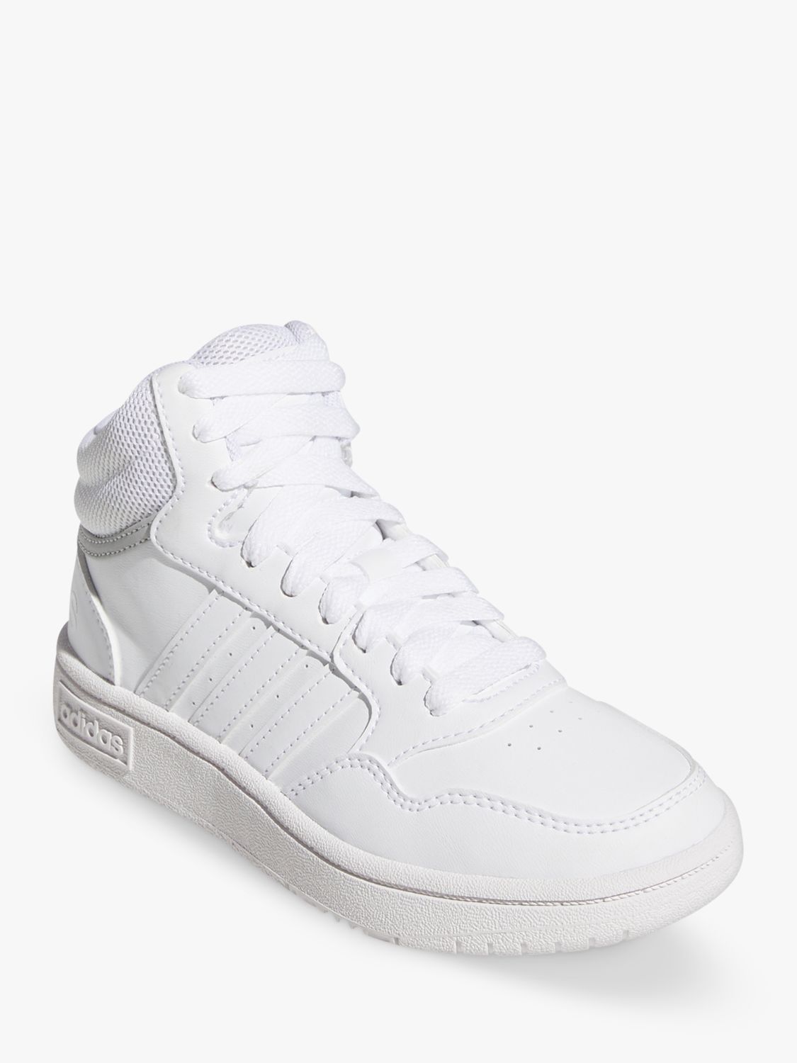 adidas Kids' Hoops Mid Trainers, FTWR White/Grey Two at John Lewis ...