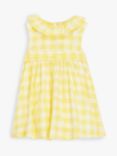 John Lewis Heirloom Collection Baby Check Dress, Yellow
