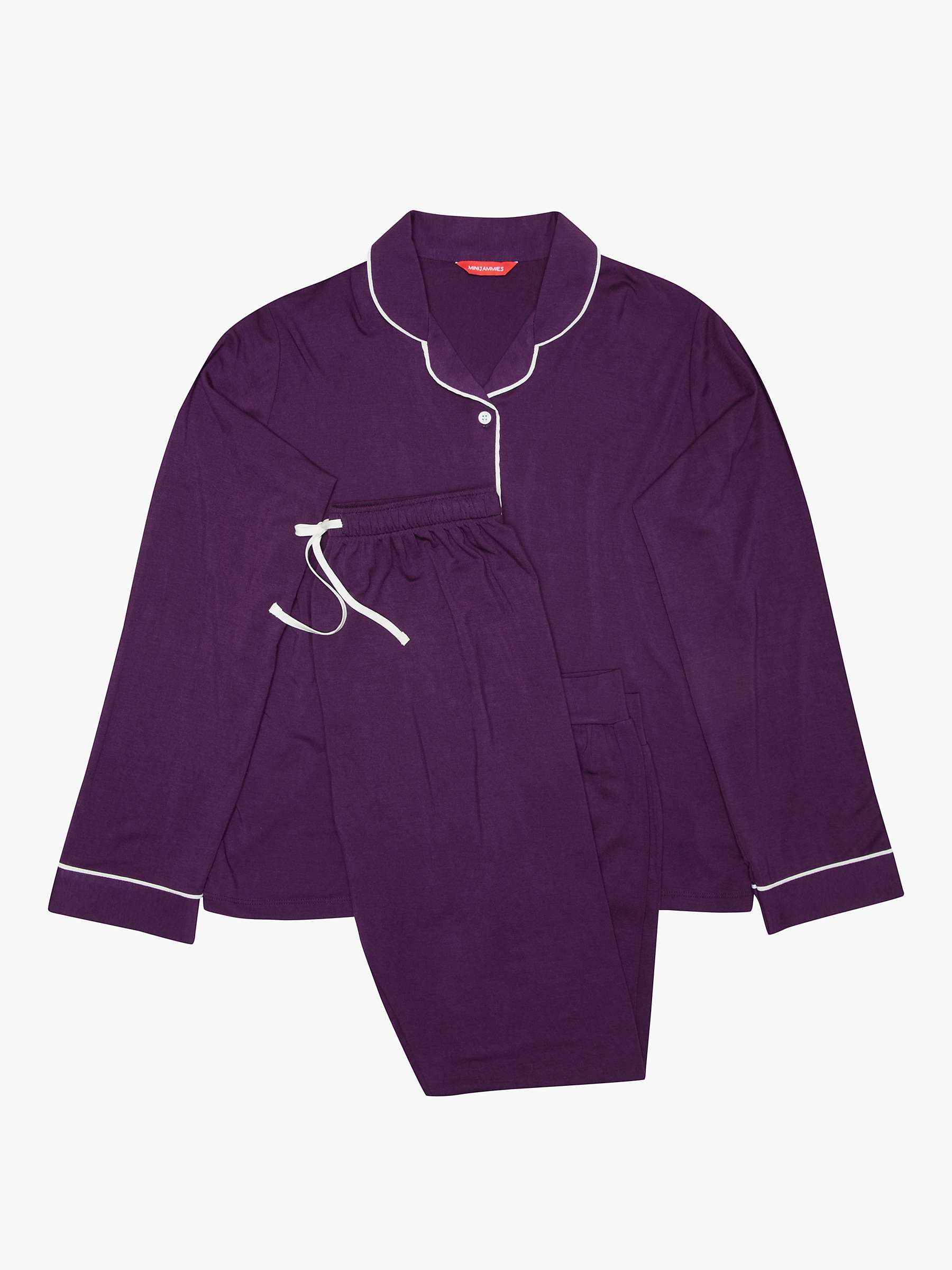 Buy Cyberjammies Kids' Margo Plain Pyjama Set, Purple Online at johnlewis.com