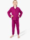 Cyberjammies Kids' Natasha Plain Pyjama Set, Cerise