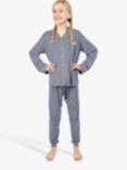Cyberjammies Kids' Rachel Plain Pyjama Set, Grey