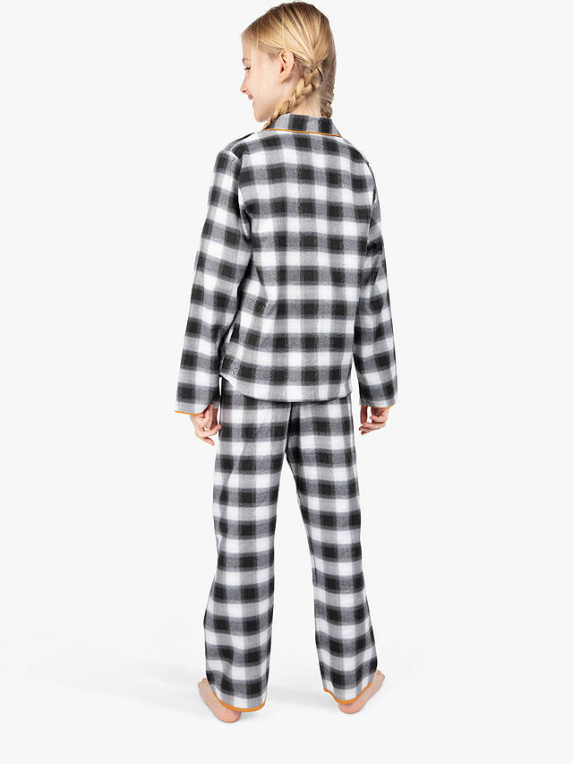 Cyberjammies Kids' Annie Check Pyjama Set, Charcoal
