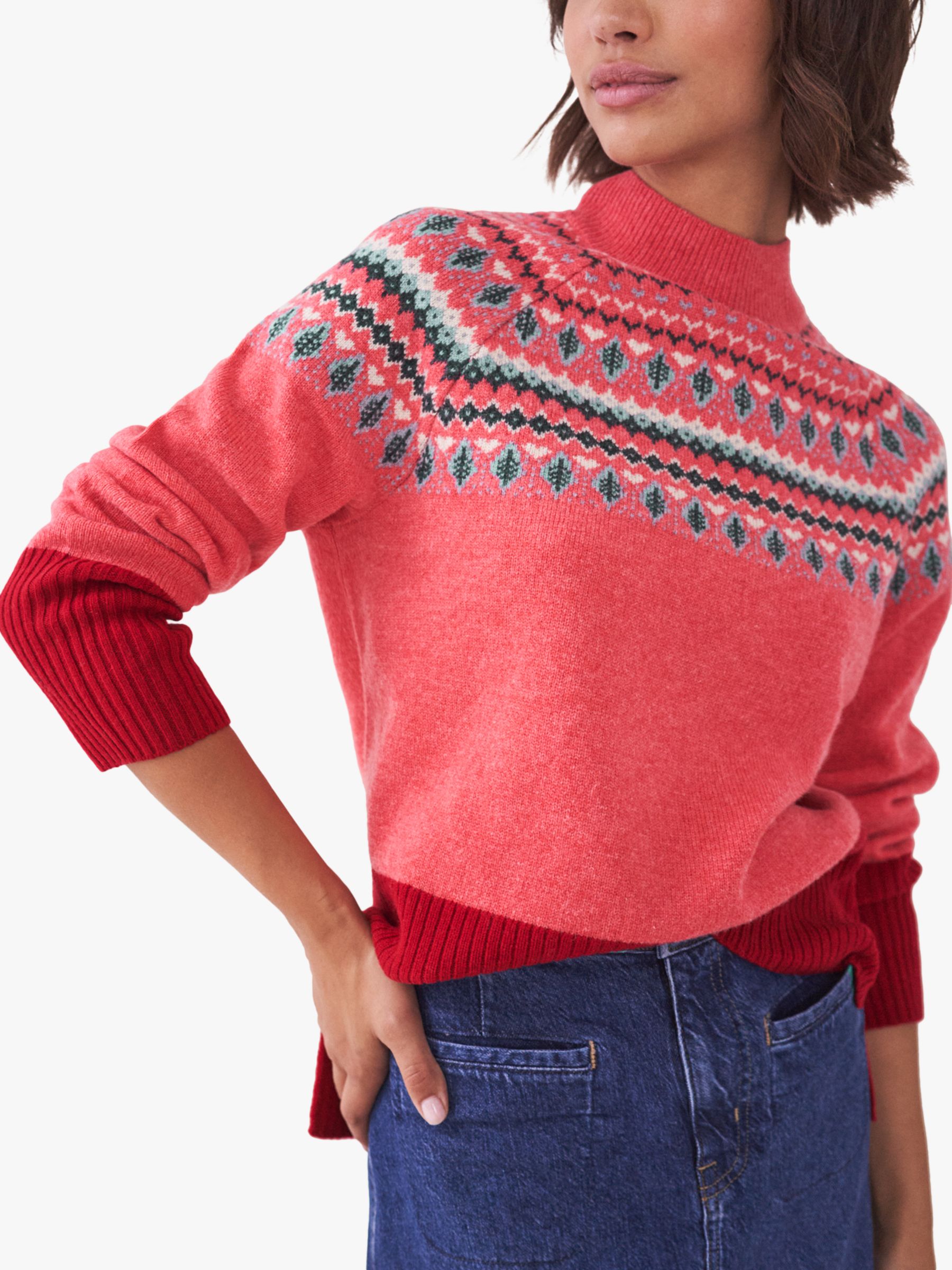 White Stuff Winterberry Jumper, Pink/Multi