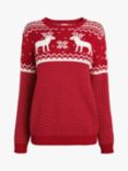 The Little Tailor Ladies Fairisle Christmas Jumper, Red