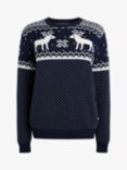 The Little Tailor Ladies Fairisle Christmas Jumper, Navy