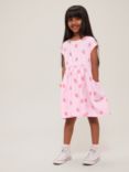 John Lewis & Partners Kids' Strawberry Jersey Dress, Pink