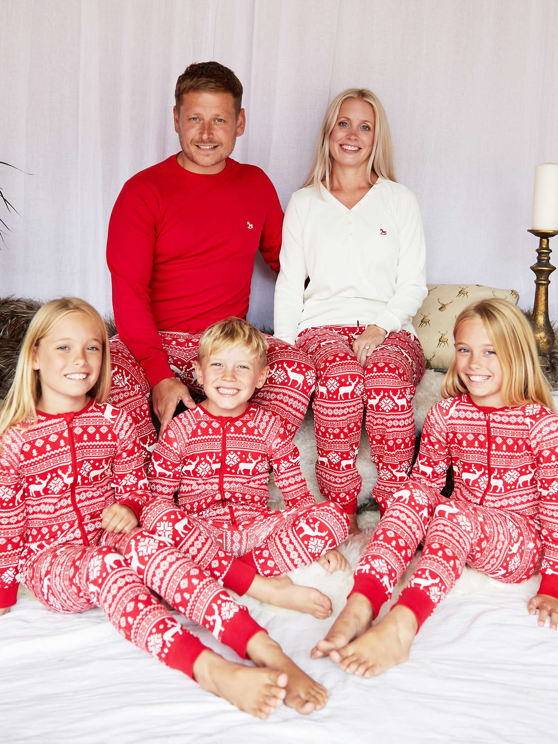 Buy The Little Tailor Kids' Christmas Fairisle Onesie Online at johnlewis.com