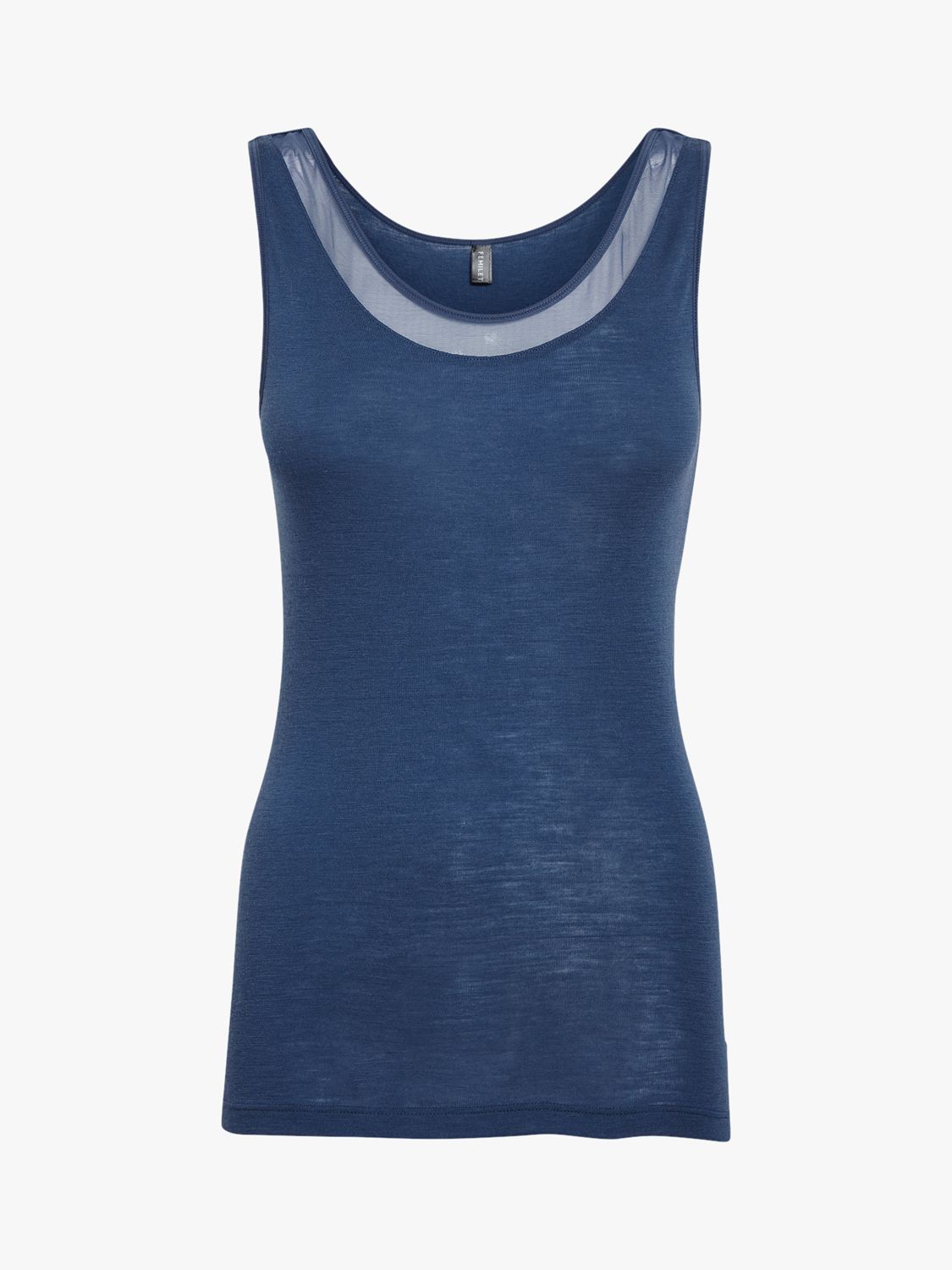 Femilet Juliana Thermal Vest Lounge Top, Night Blue at John Lewis ...