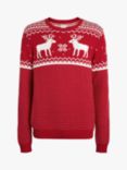 The Little Tailor Mens Fairisle Christmas Jumper, Red