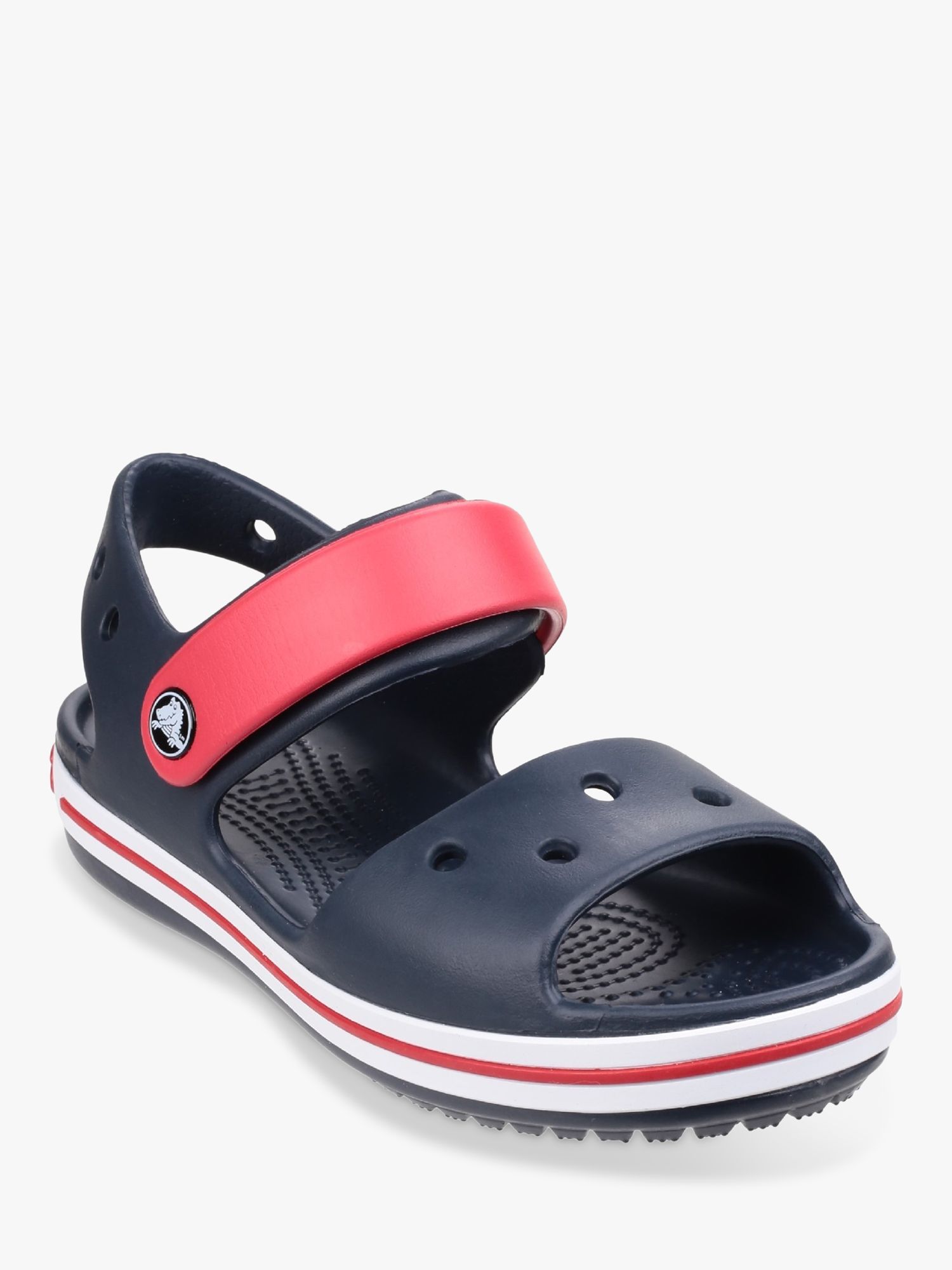 Buy Crocs Kids' Crocband Sandals, Navy/Red Online at johnlewis.com