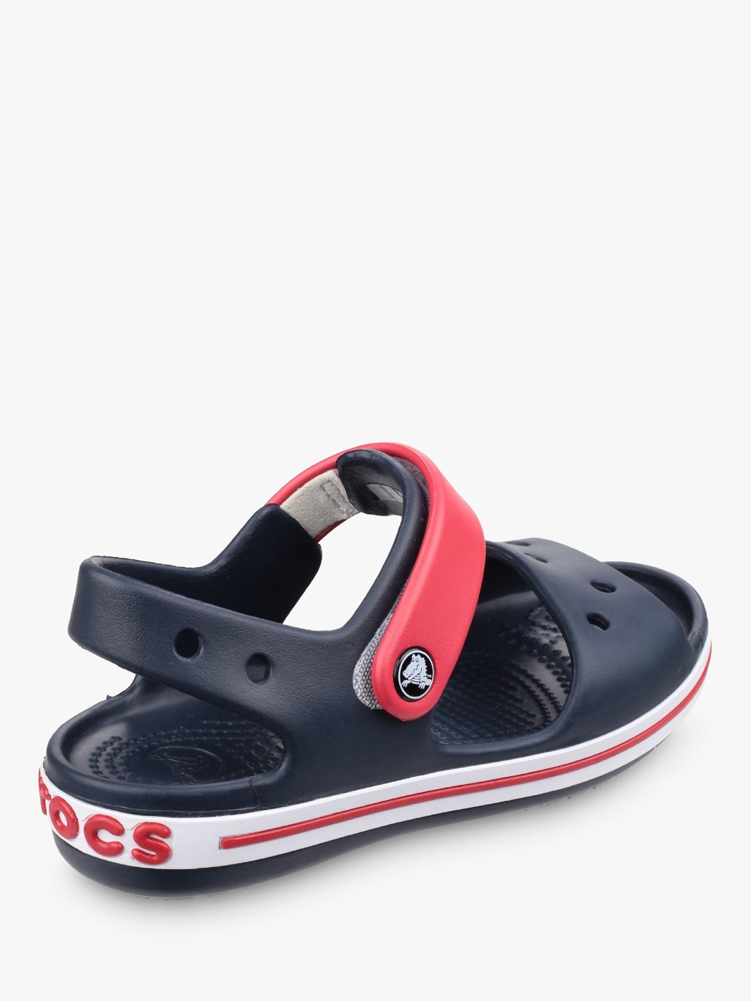 Crocs Kids' Crocband Sandals, Navy/Red, 4 Jnr