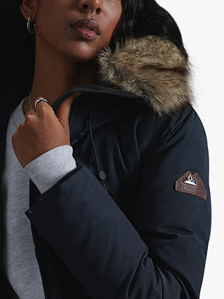 Superdry Rookie Down Parka, Navy at John Lewis & Partners