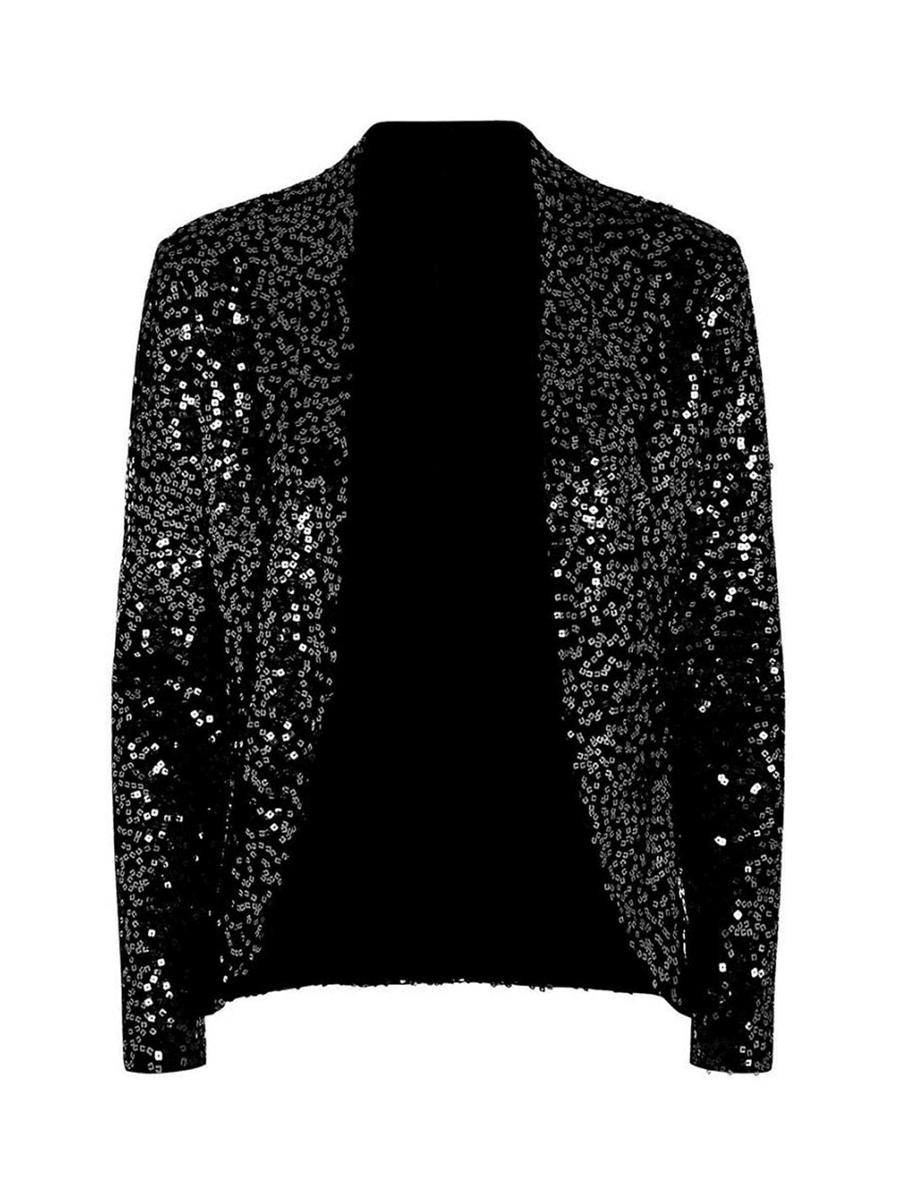 Buy HotSquash Sequin Jacket, Black Online at johnlewis.com