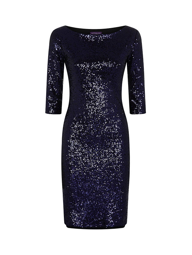HotSquash Sequin Embellished Mini Dress, Dark Blue