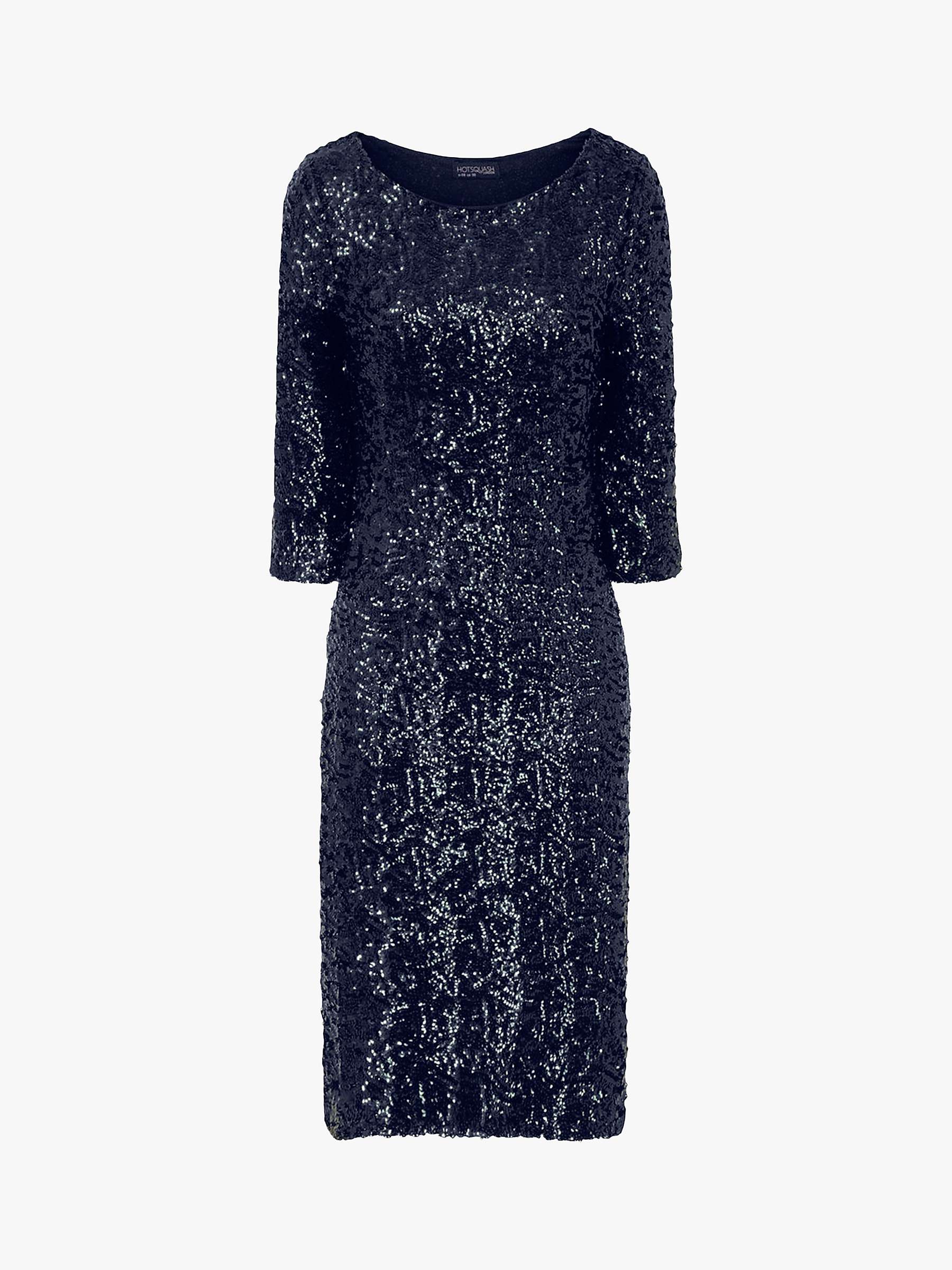 Buy HotSquash Sequin Embellished Mini Dress, Dark Blue Online at johnlewis.com