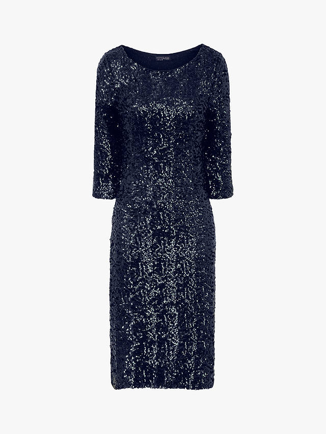 HotSquash Sequin Embellished Mini Dress, Dark Blue