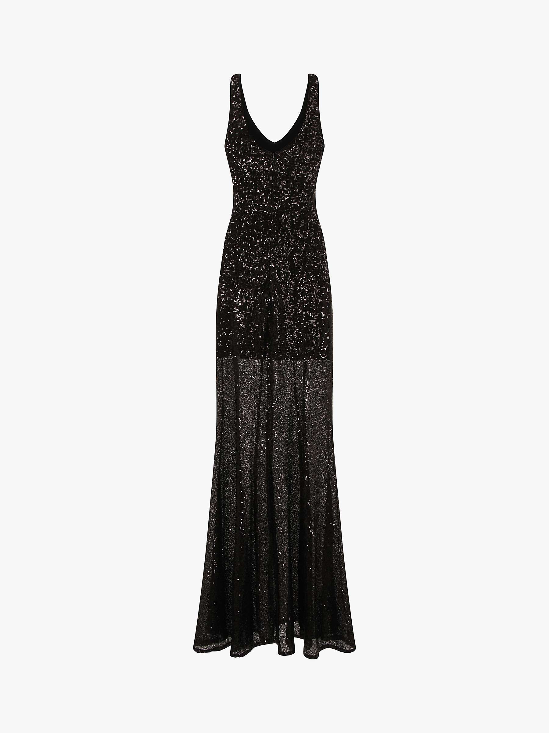 Buy HotSquash Sequin Maxi Dress, Black Online at johnlewis.com