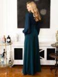 HotSquash Blouson Wide Leg Jumpsuit, Woodland Teal