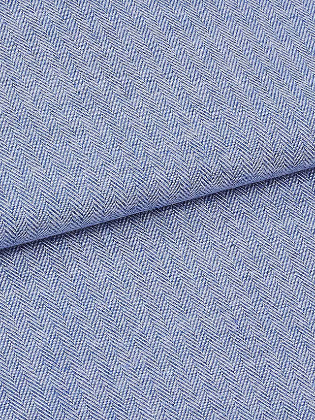British Boxers Herringone Brushed Cotton Nightshirt, Staffordshire Blue