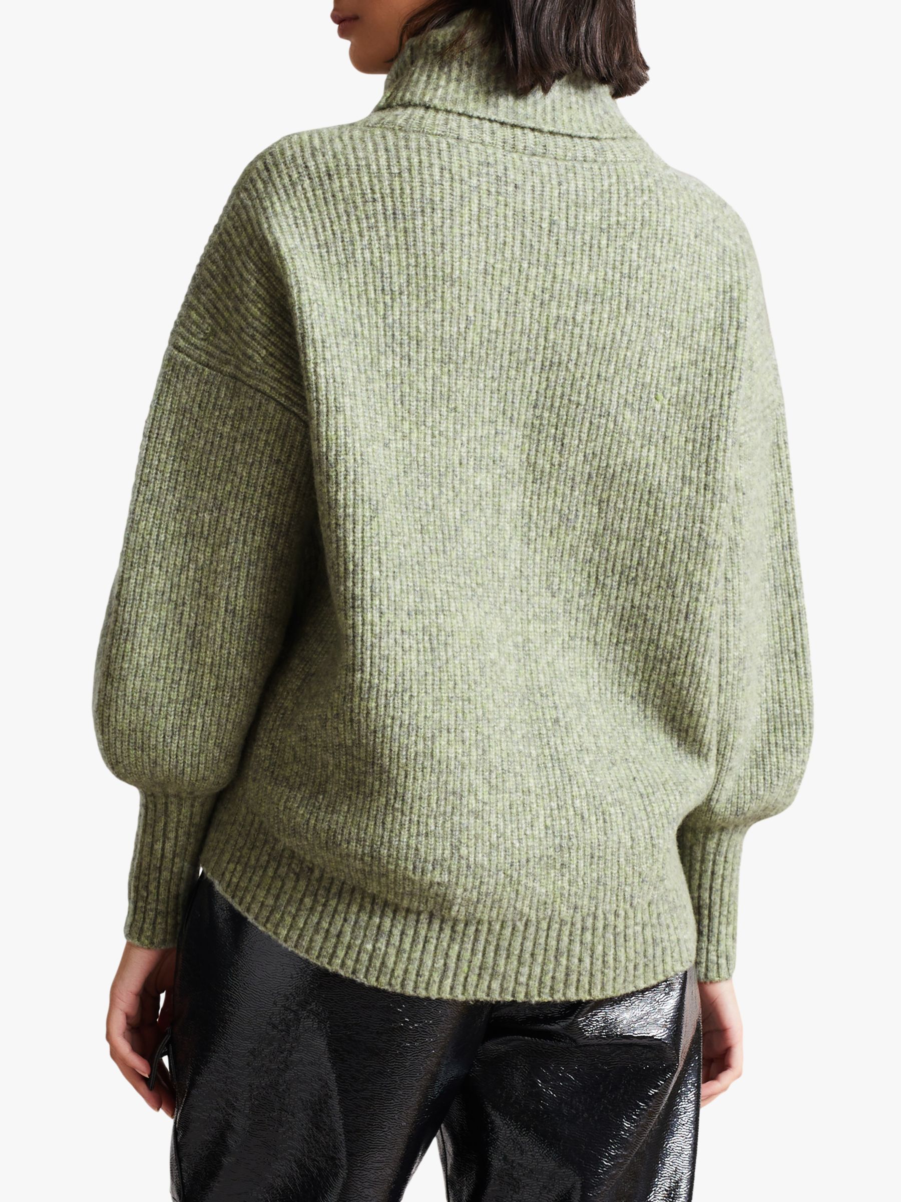 Ted Baker Cchloe Roll Neck Jumper, Mid Yellow at John Lewis & Partners