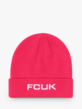French Connection Bold Embroidered Logo Beanie Hat