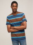 Levi's Original Stripe Cotton T-Shirt, Abyss Cinnamon Stick/Multi