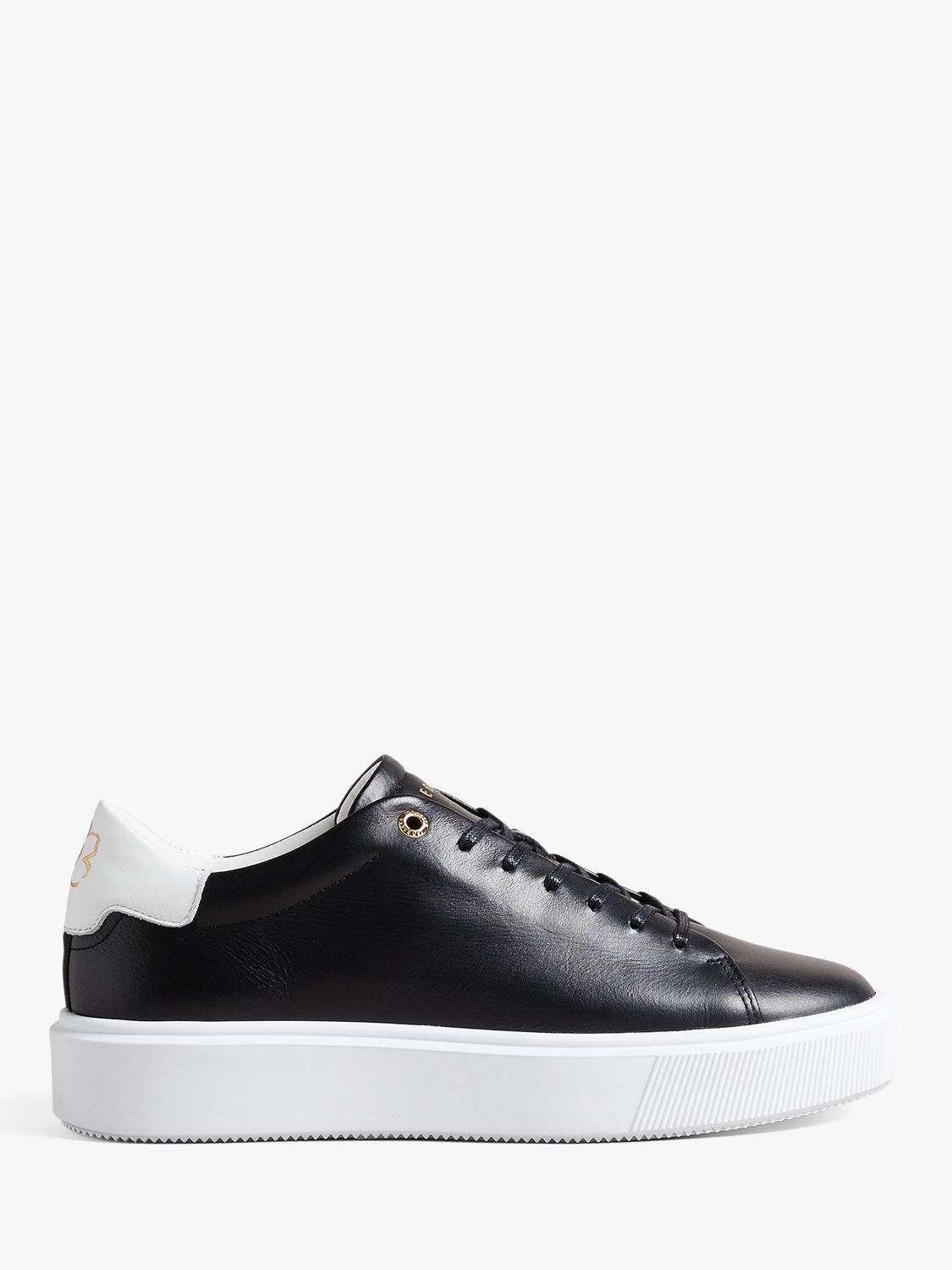 Ted Baker Lornea Leather Chunky Trainers, Black, 3