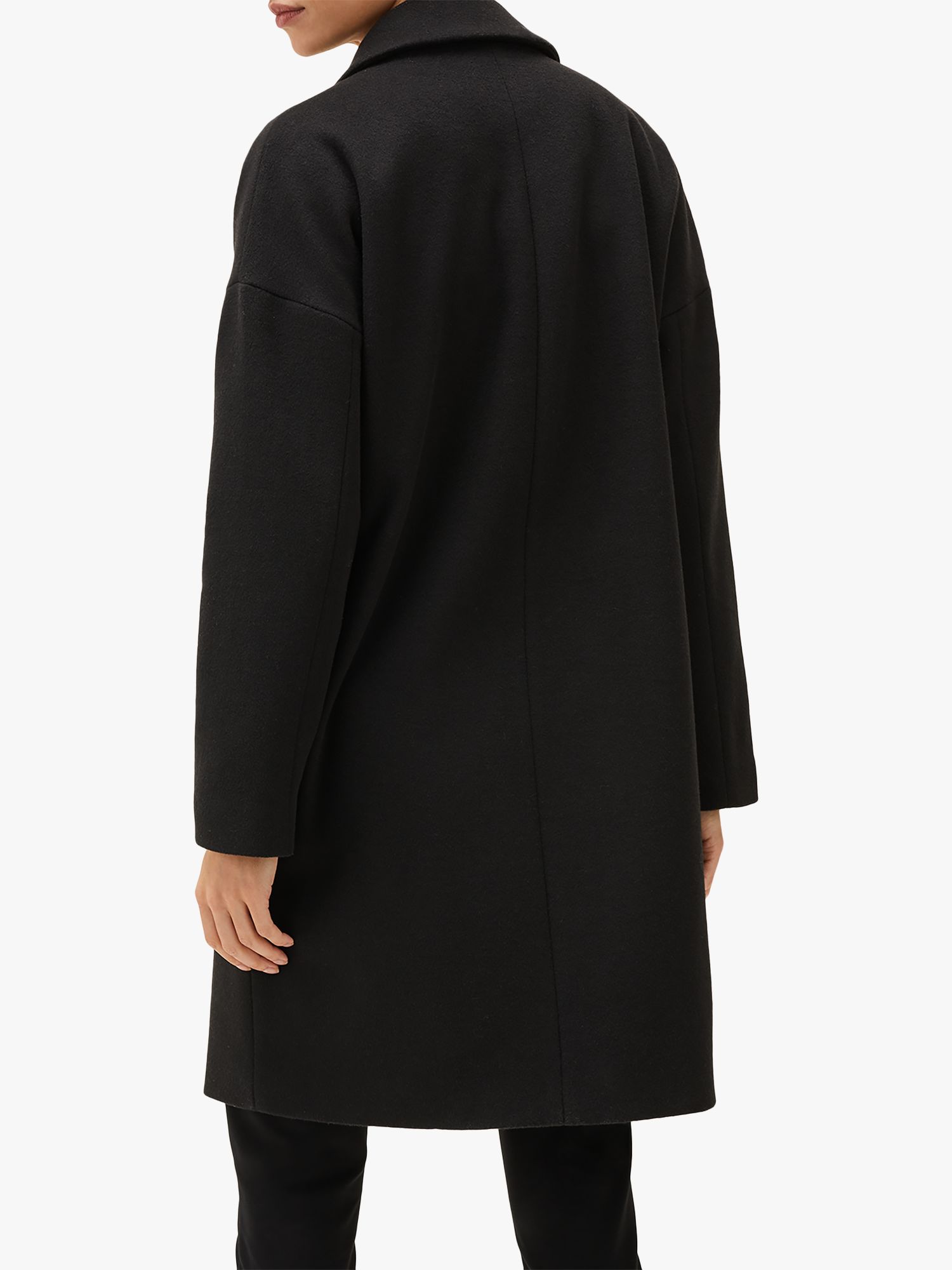 Phase Eight Emery Double Breasted Coat, Black at John Lewis & Partners