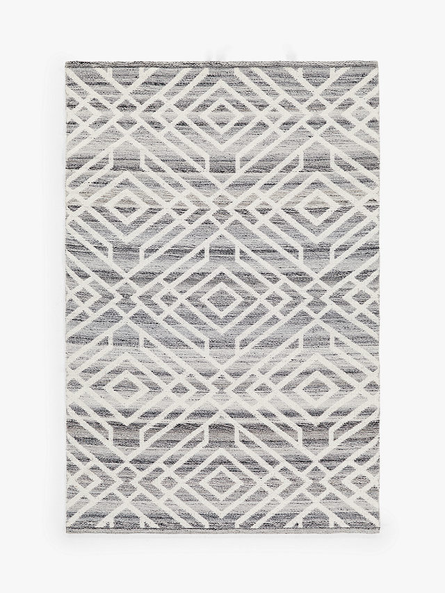 John Lewis ANYDAY Aztec Indoor/Outdoor Rug, Grey, L150 x W90 cm