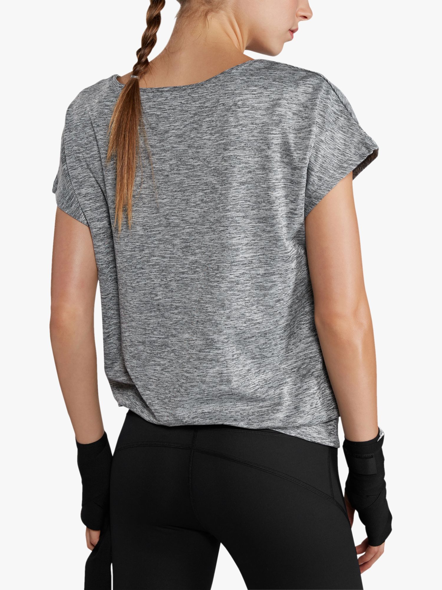 Short Sleeve Gym Crop Top - Coal