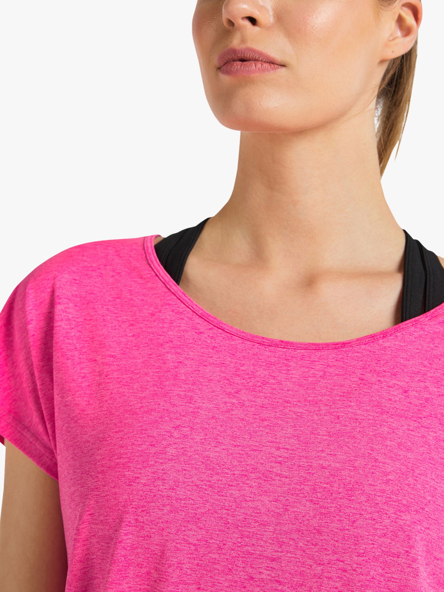 Venice Beach Ria Short Sleeve Gym Top, Fluorescent Pink, S