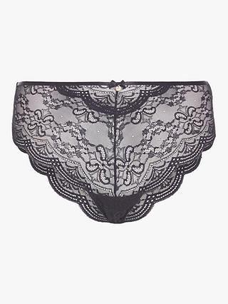 Oola Lingerie Scallop Lace Knickers, Black