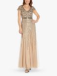 Adrianna Papell Beaded Godet Maxi Gown