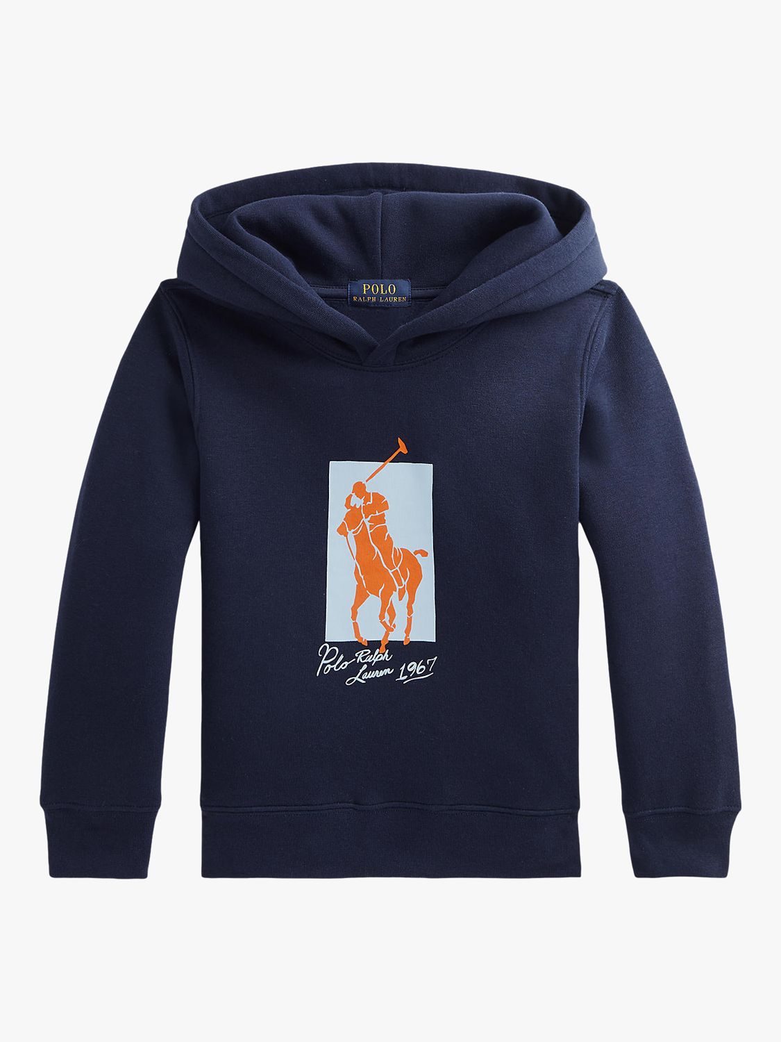 Polo Ralph Lauren Kids' Big Pony Cotton Blend Fleece Hoodie, Navy