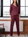 Baukjen Peace Tapered Pyjama Trousers, Blackcurrant, Blackcurrant