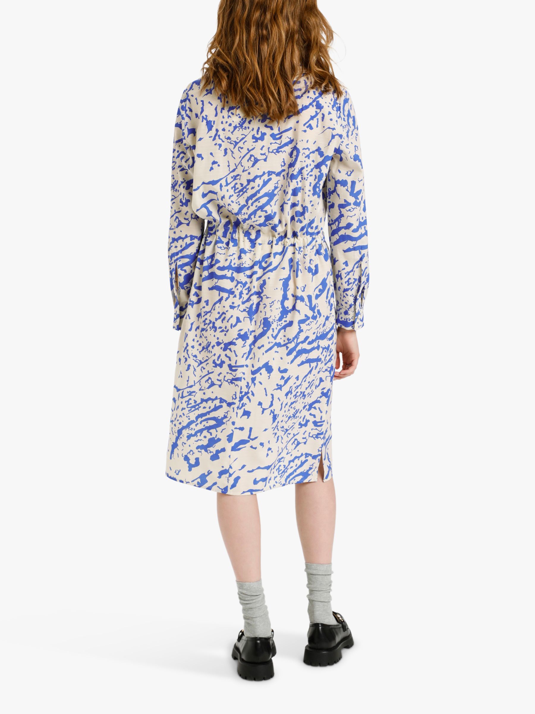 SIMONSEN Abby Abstract Print Dress, Blue 8