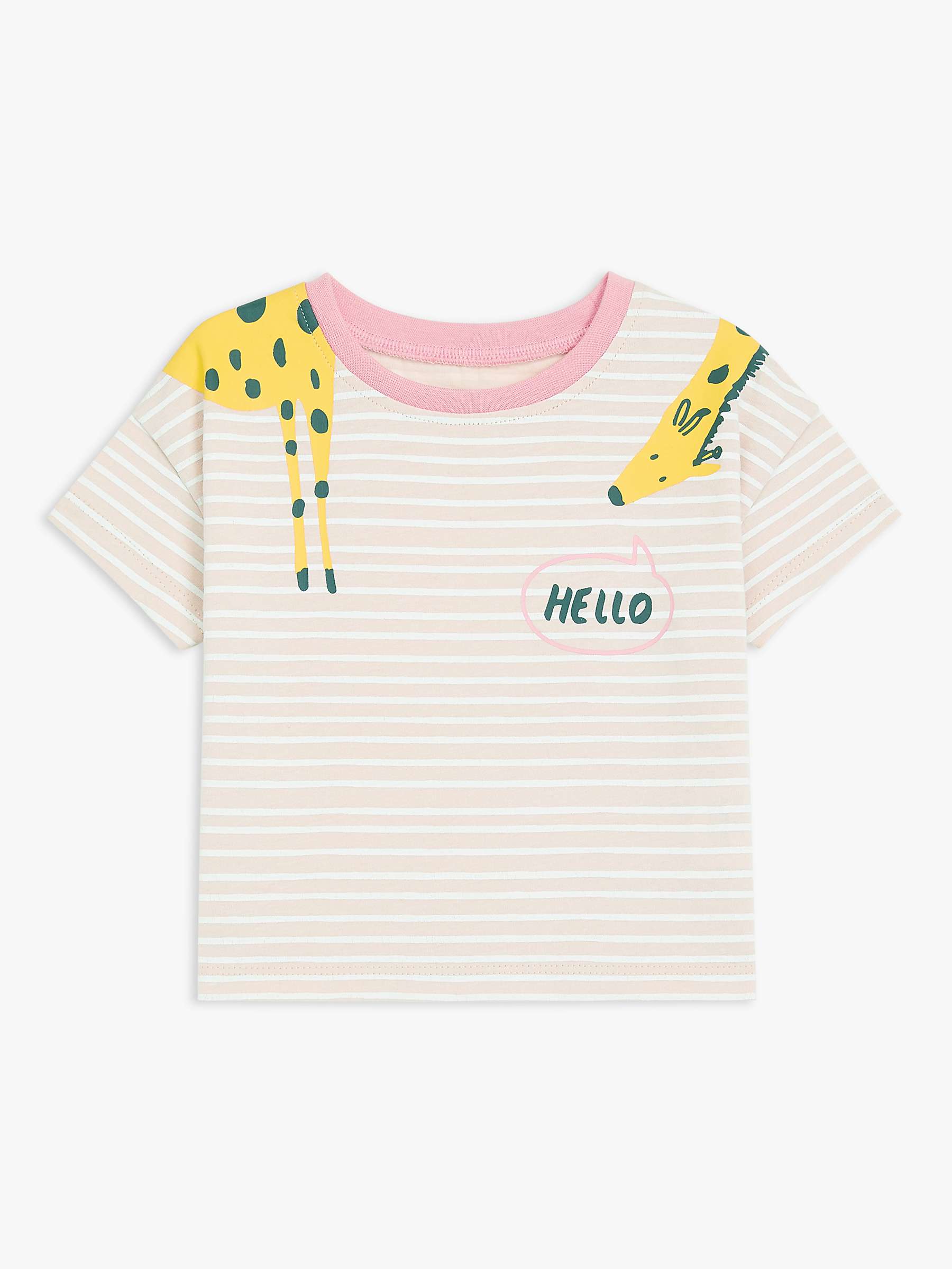 Buy John Lewis ANYDAY Baby Hello Giraffe T-Shirt, Pink Online at johnlewis.com