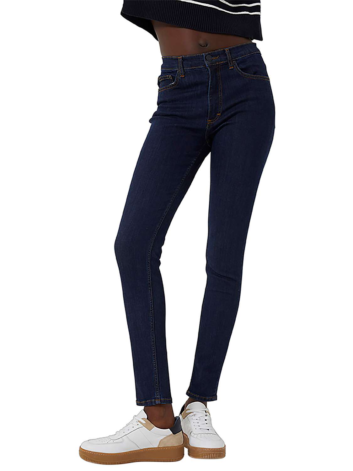 Buy French Connection Rebound Skinny Jeans, Dark Blue Online at johnlewis.com