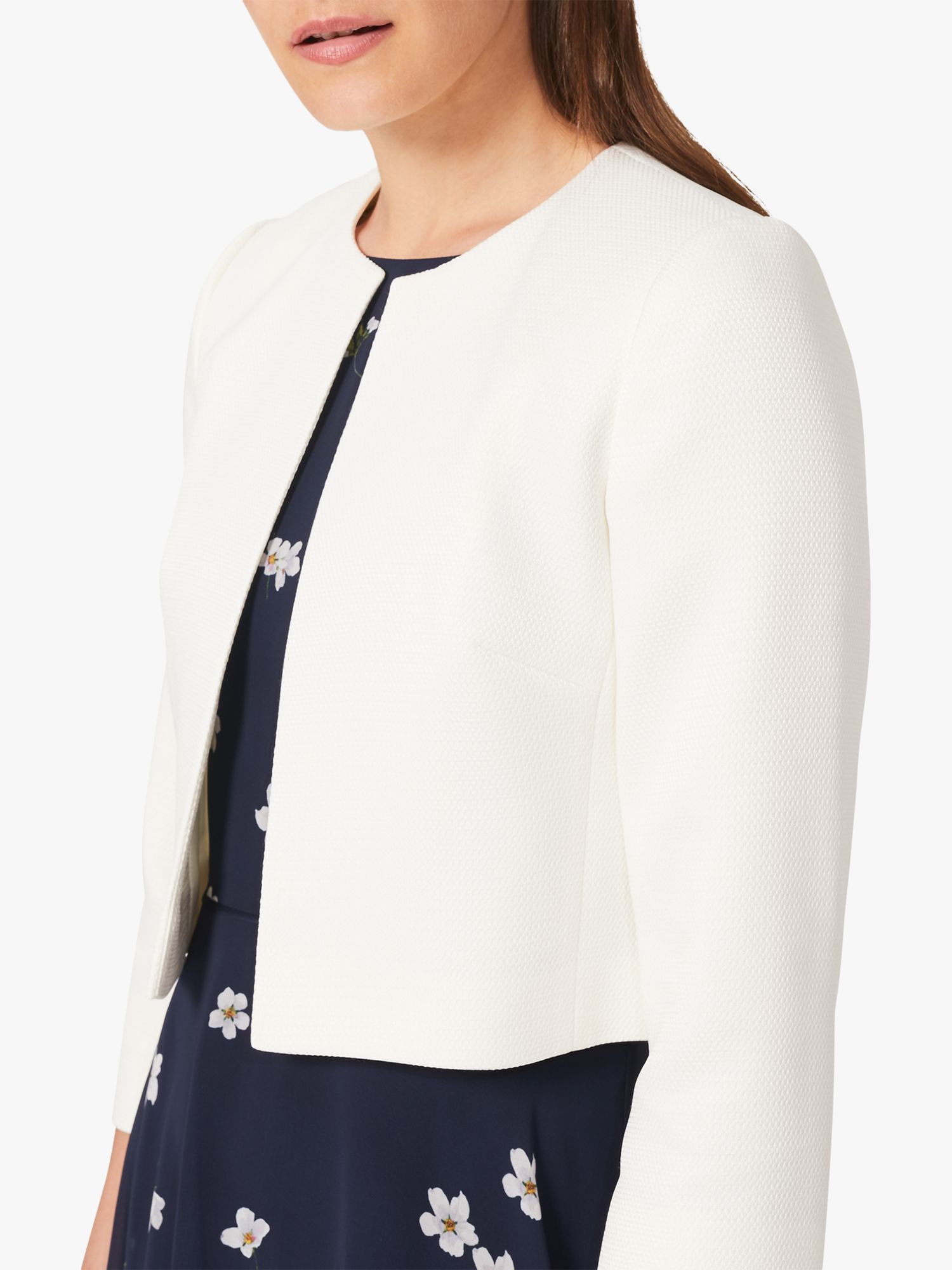 Hobbs Petite Elize Bolero Jacket Ivory