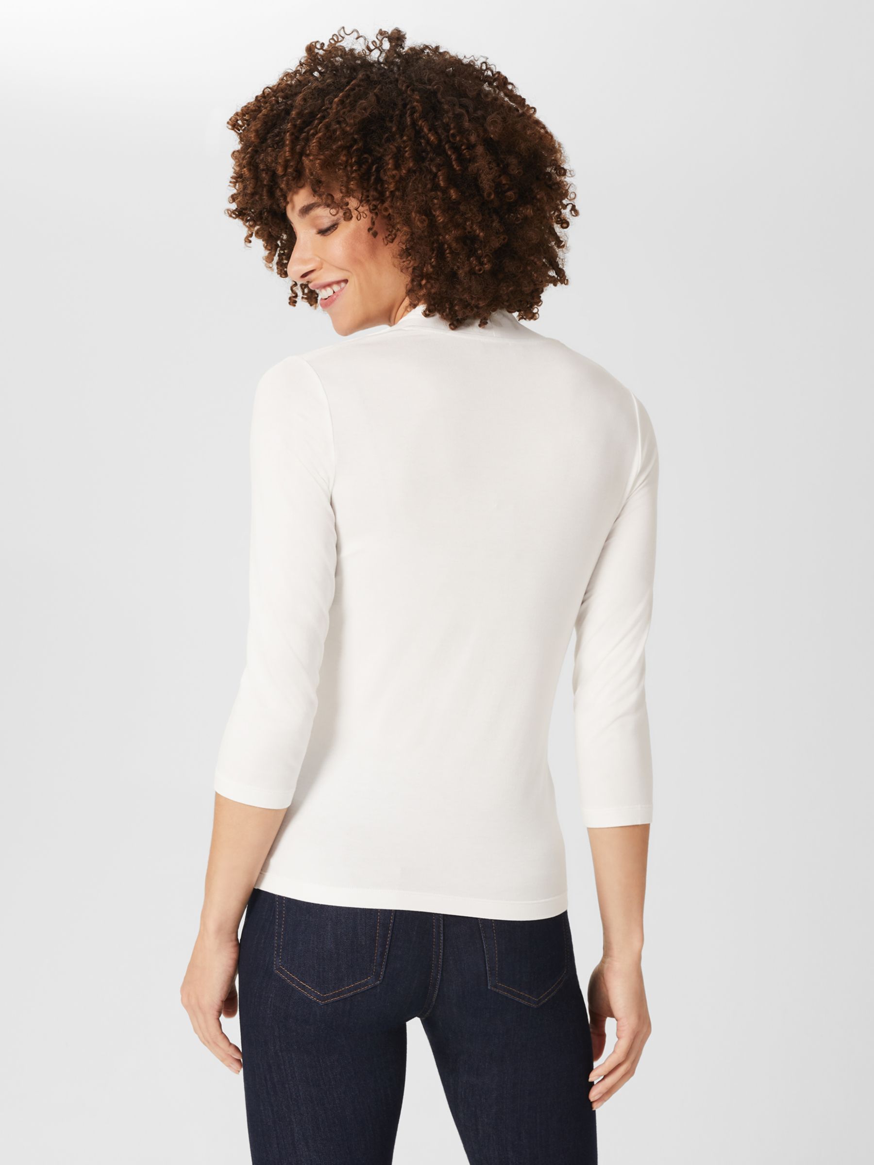 Hobbs Aimee Ecovero Top, Ivory, XS